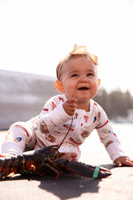 First Haul Cream Zippy | Maine Lobster Pajamas