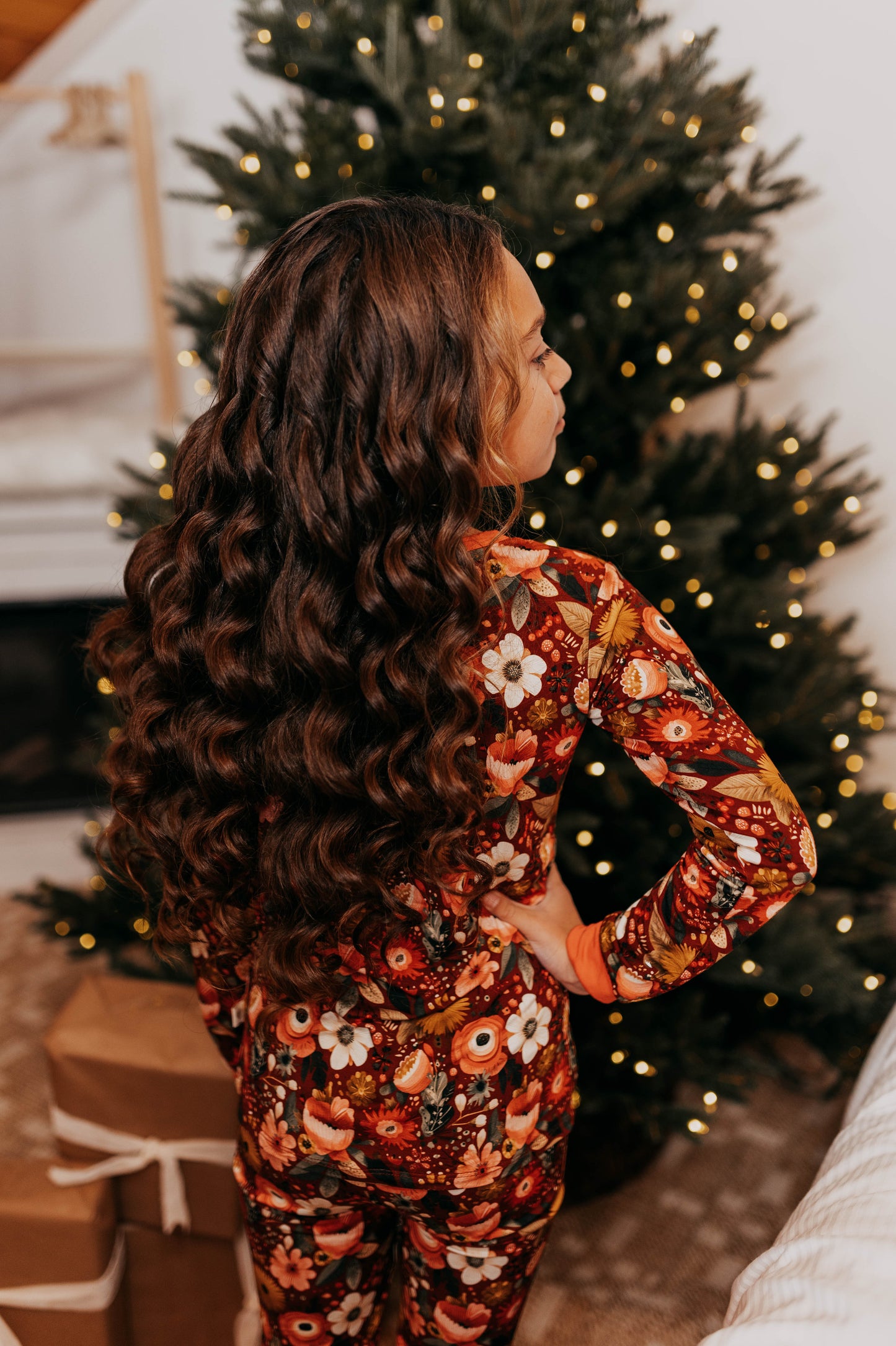 Red Floral Two Piece