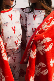 Red, White & Maine Two Piece | Maine Lobster Pajamas