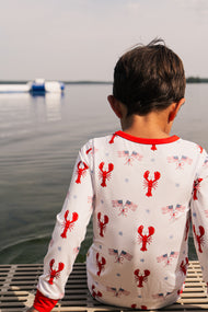Red, White & Maine Two Piece | Maine Lobster Pajamas