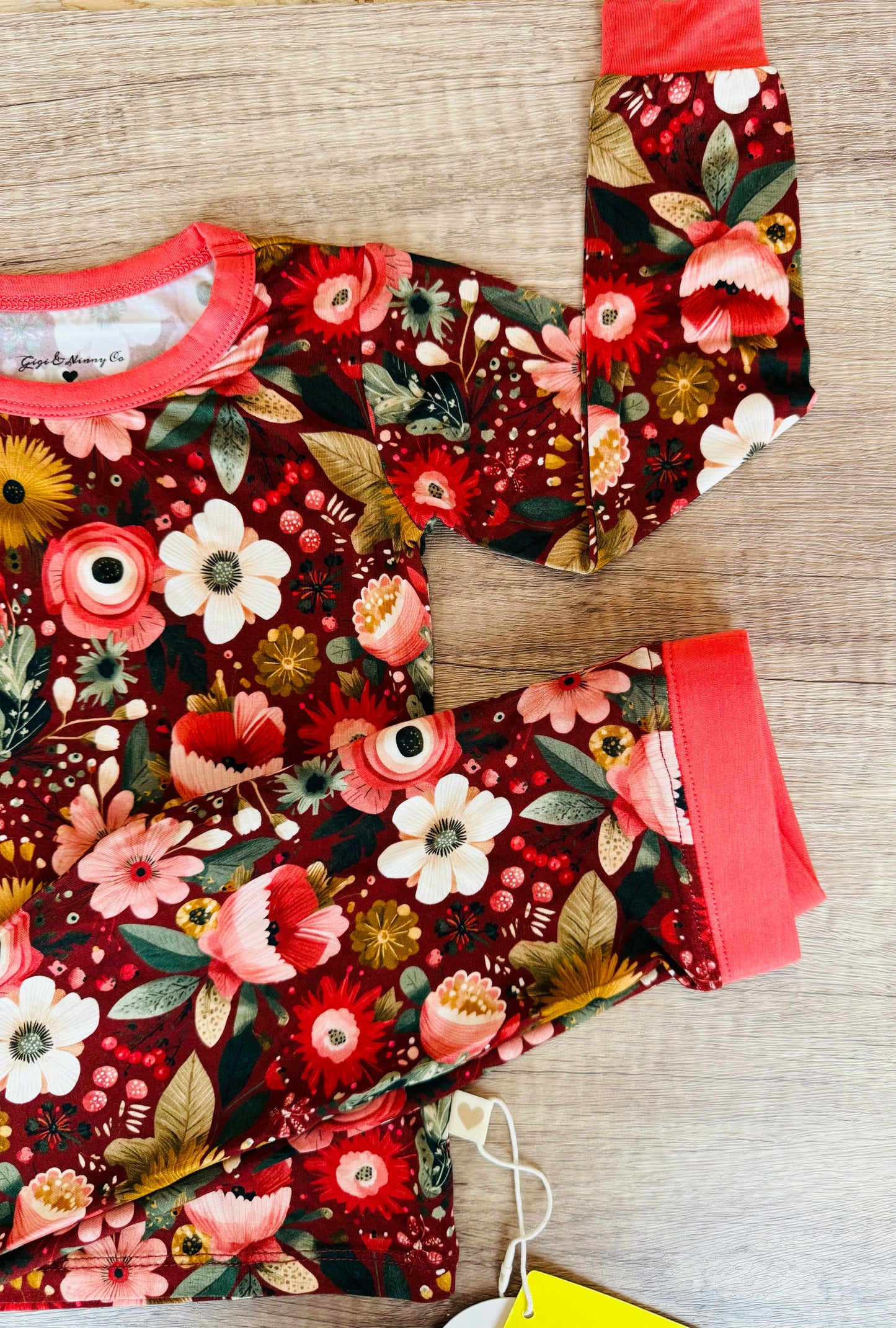 Red Floral Two Piece