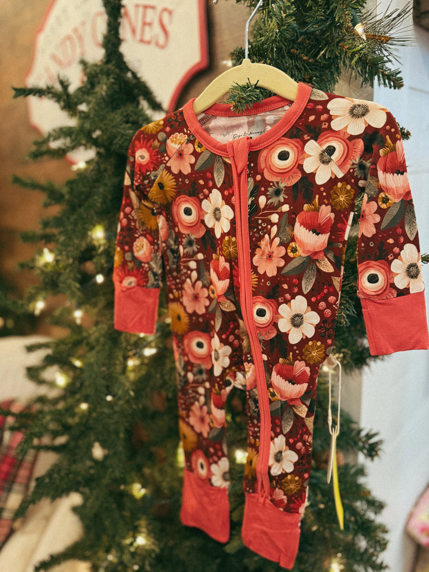 Red Floral Zippy