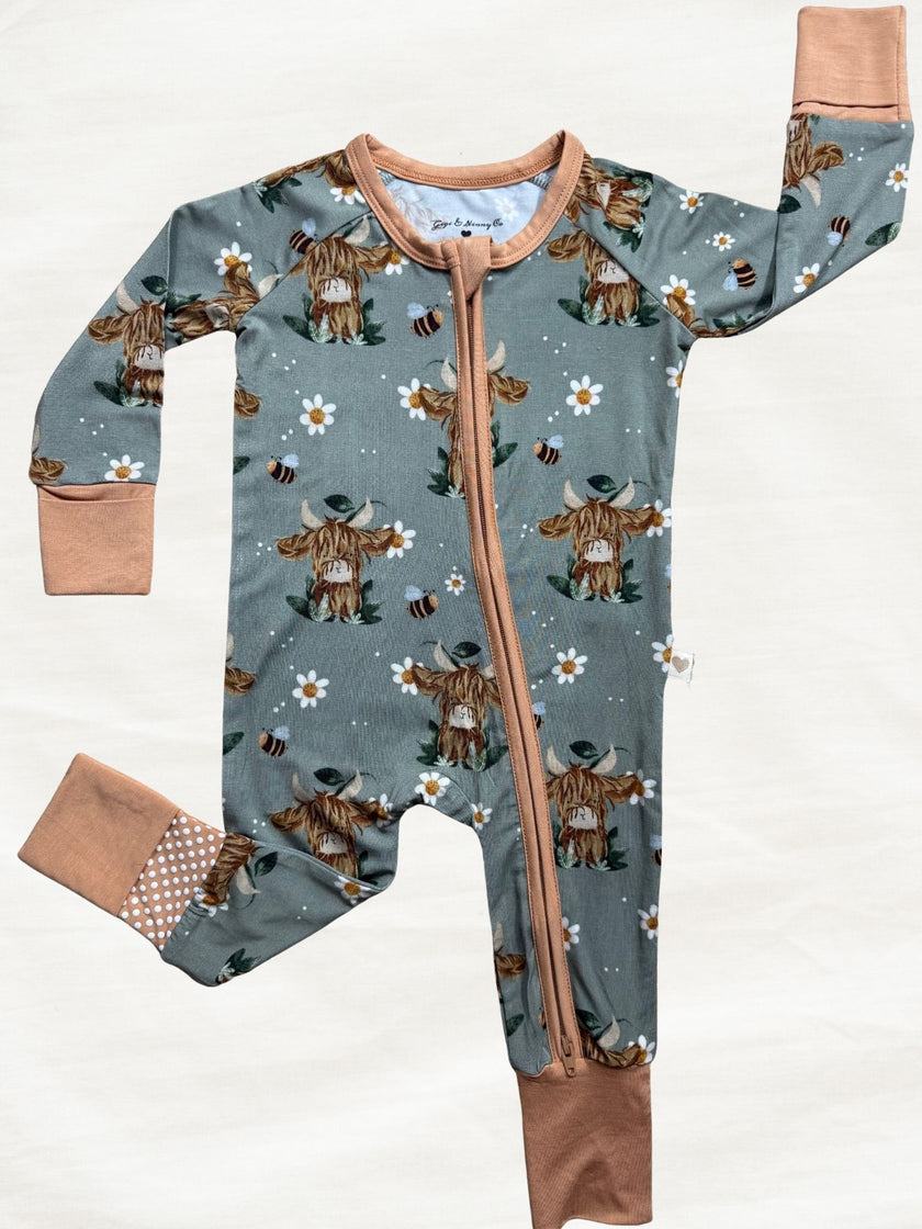 Daisy Mae Highland Zippy | Highland Cow Pajamas