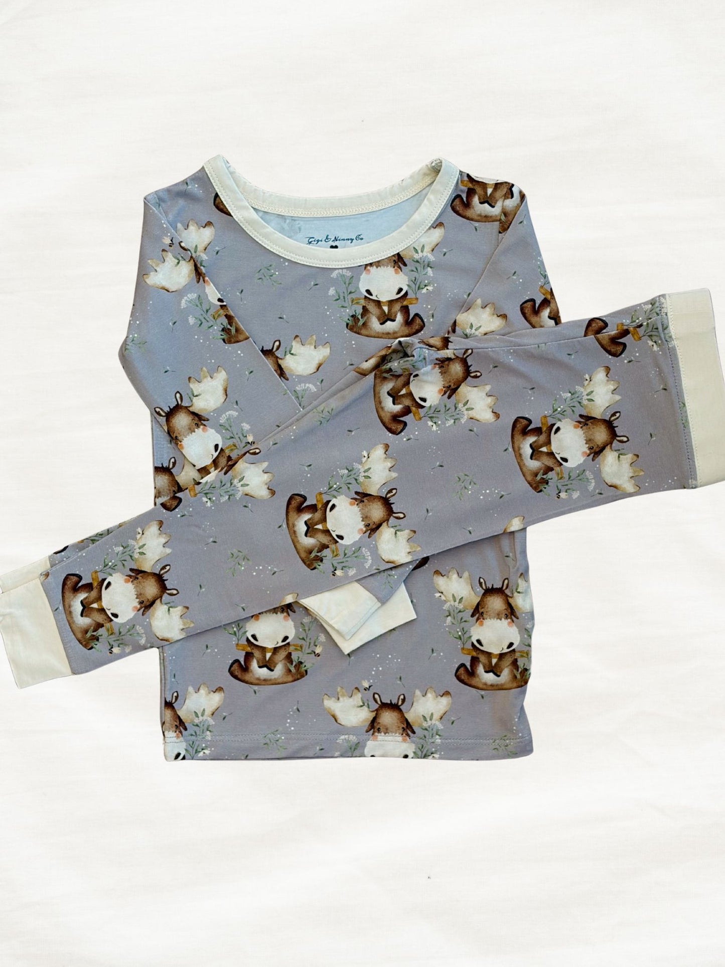 Maine inspired moose pajamas for kids