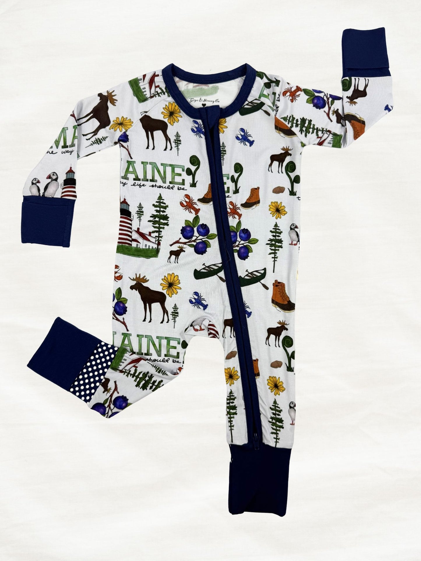 baby & toddler Maine themed pajamas