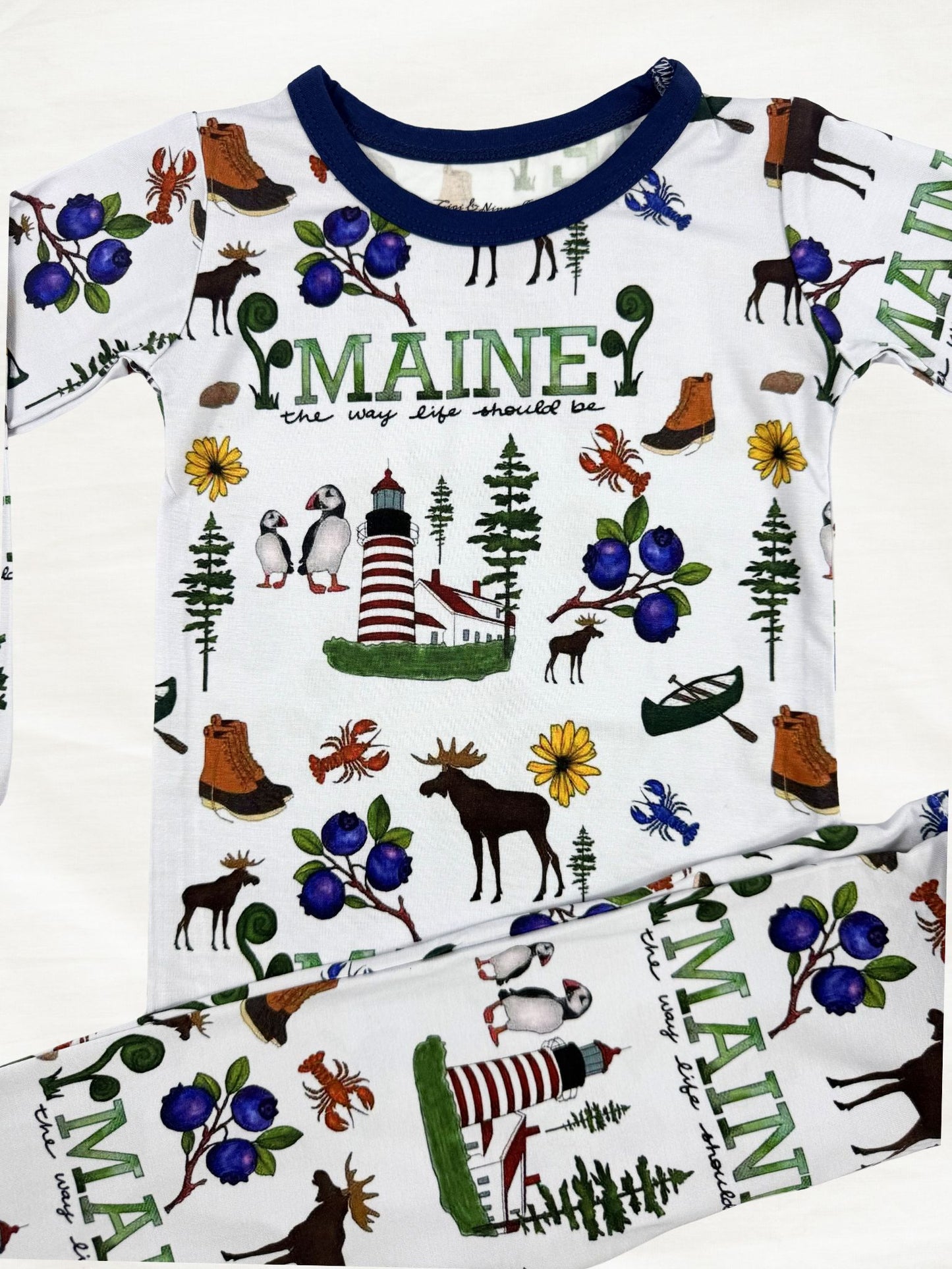 baby & children's Maine themed pajama set