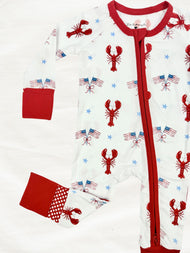 Red, White & Maine Zippy | Maine Lobster Pajamas