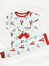 Red, White & Maine Two Piece | Maine Lobster Pajamas