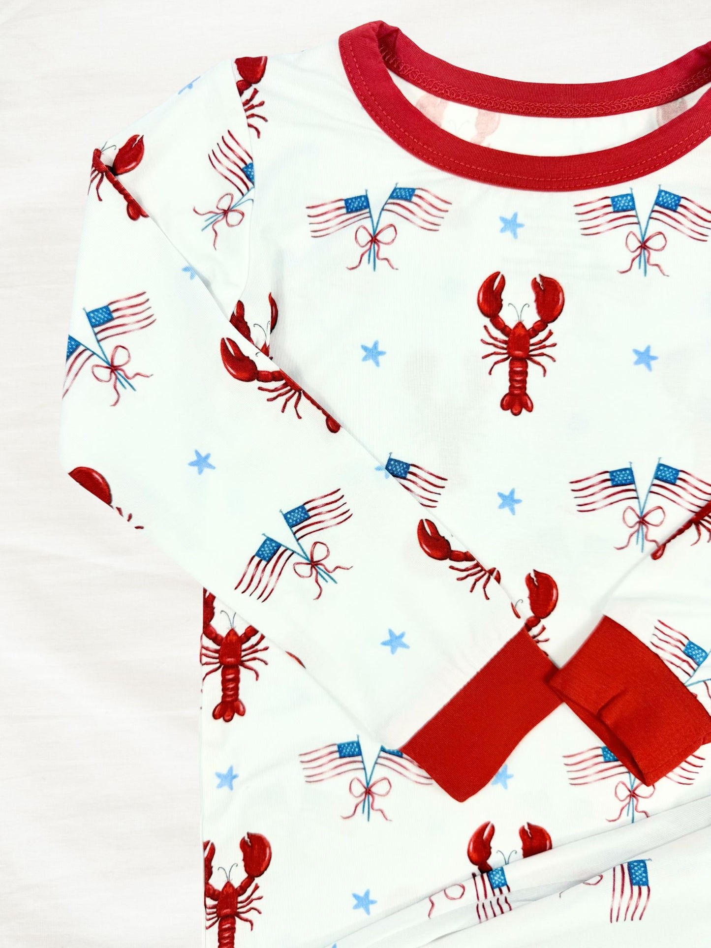 Lobster-Flag baby & children's bamboo pajamas