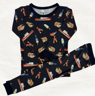 First Haul Dark Blue Two Piece | Maine Lobster Pajamas