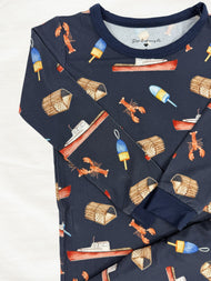 First Haul Dark Blue Two Piece | Maine Lobster Pajamas