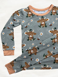 Daisy Mae Highland Two Piece | Highland Cow Pajamas