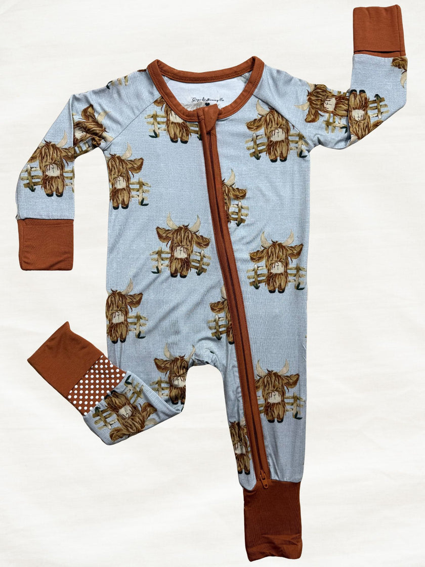 Duke Highland Zippy | Highland Cow Pajamas