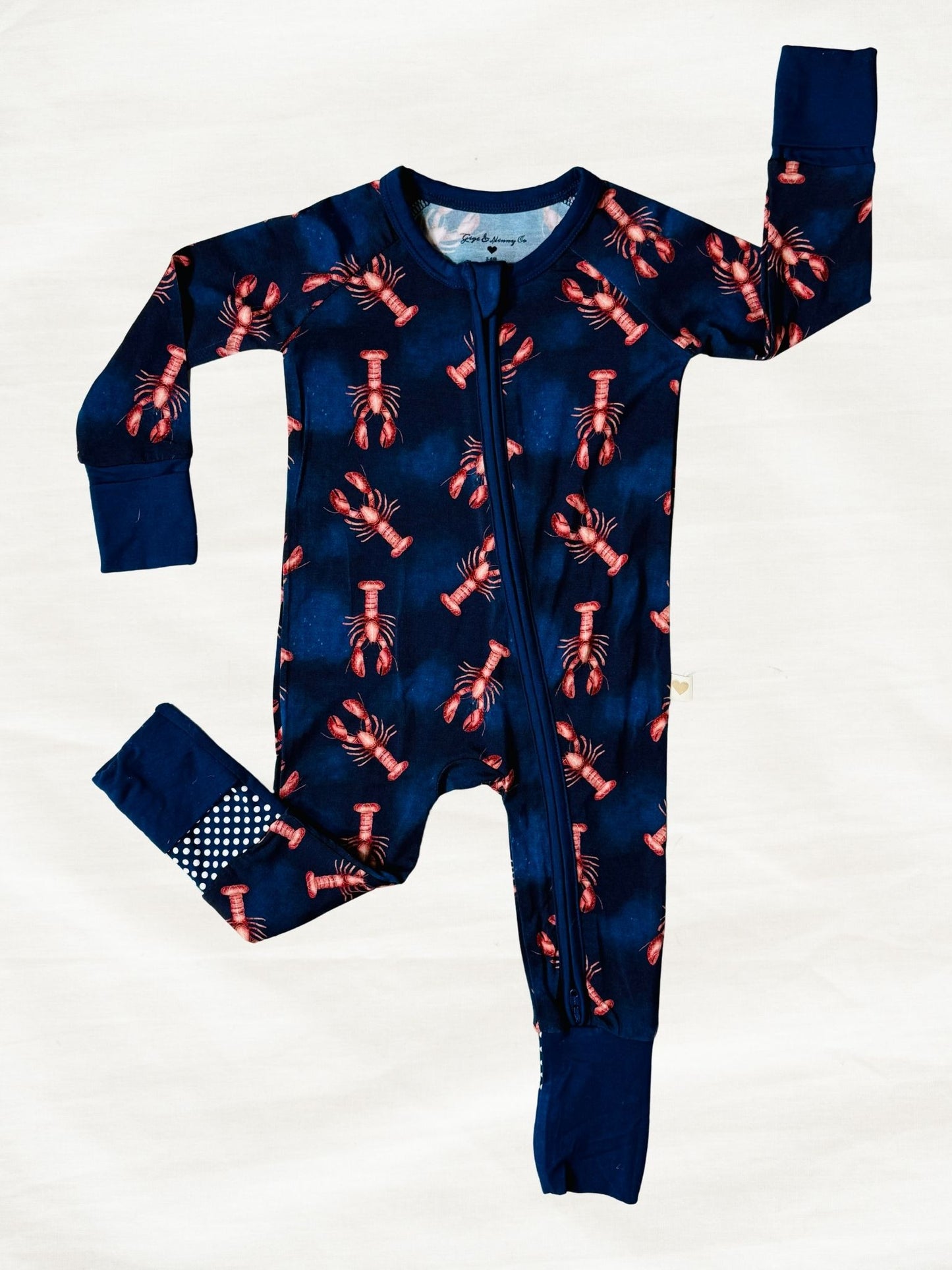 coastal maine inspired lobster pajamas for baby & toddler
